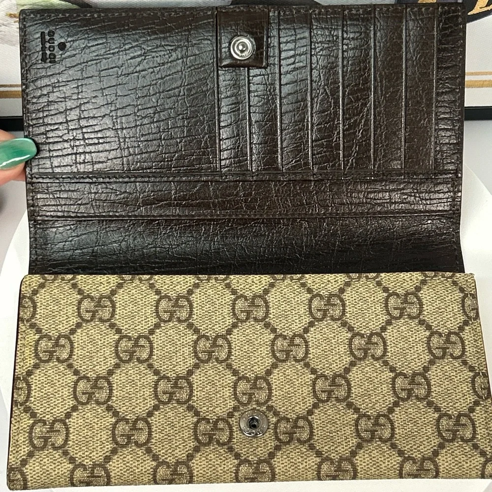 GUCCI GG Supreme Monogram Continental Wallet 😍🔥 - Picture 5 of 17